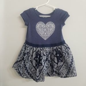 Children's Place Blue and White Bandana Dress